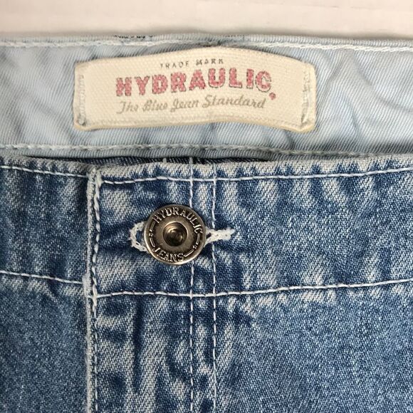 HYDRAULIC Baggy Utility Cargo Jeans Size 19/20 Wide Leg‎ Flare Denim 80s 90s VTG - Picture 2 of 15